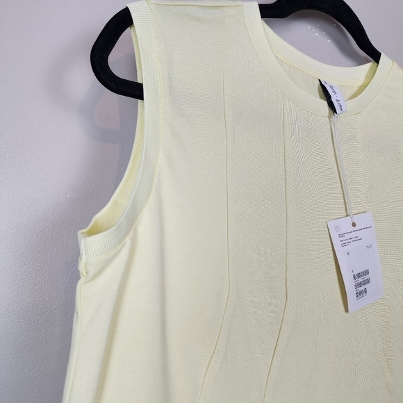 & other stories stretchy yellow mini dress, size 6, nwt - Picture 4 of 6
